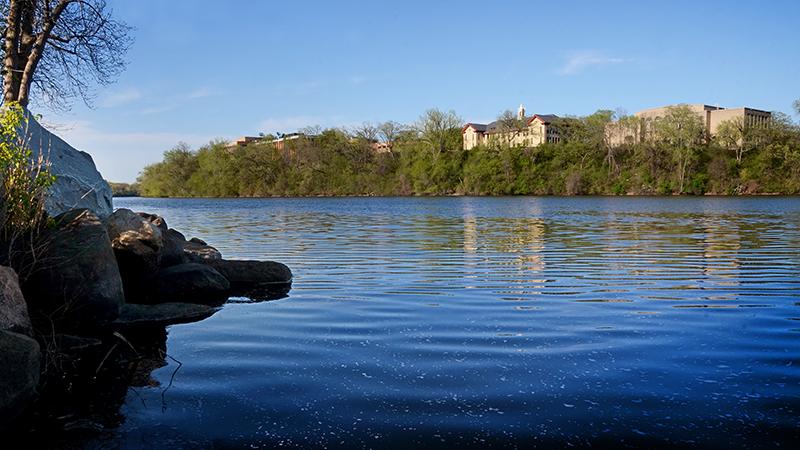 Campus on river bank